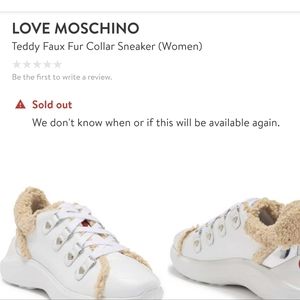 Love Moschino Teddy Faux Fur Collar Sneaker